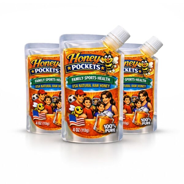 Honey B Pockets Raw Honey: Family Health – Starter 3 Pack