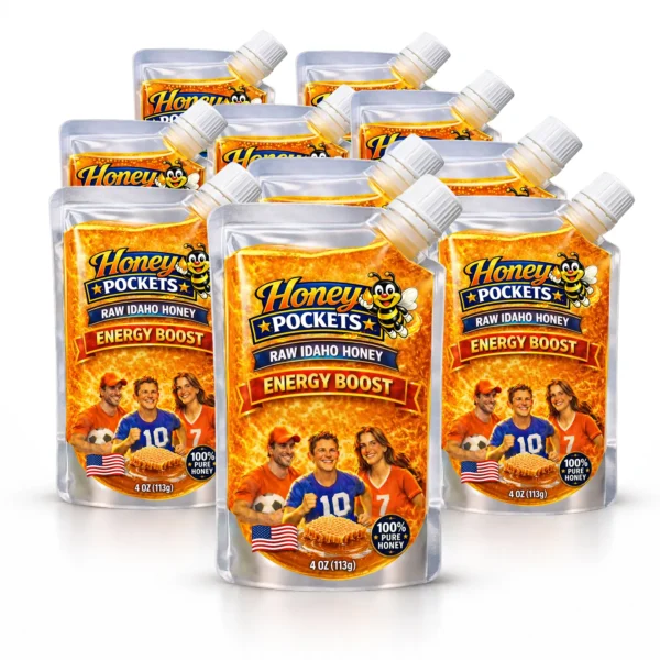 Honey B Pockets Raw Honey: Energy Boost – Performance 10 Pack