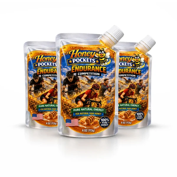 Honey B Pockets Raw Honey: Endurance – Starter 3 Pack