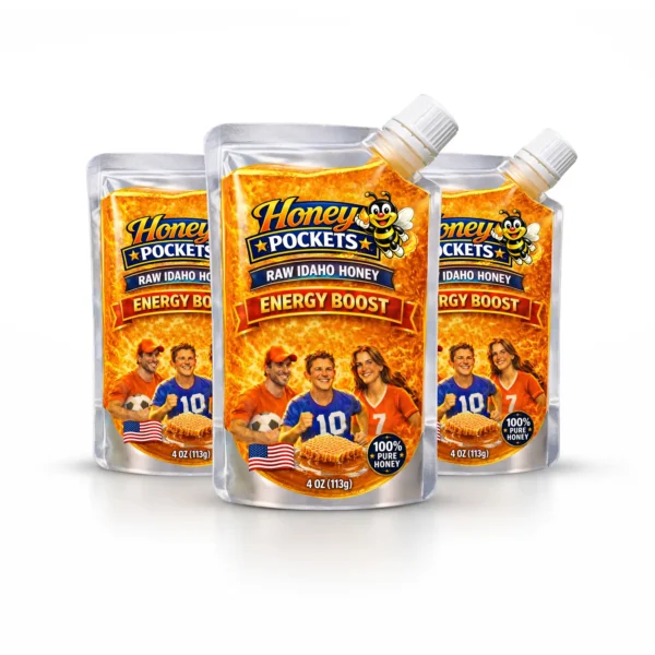 Honey B Pockets Raw Honey: Energy Boost – Starter 3 Pack