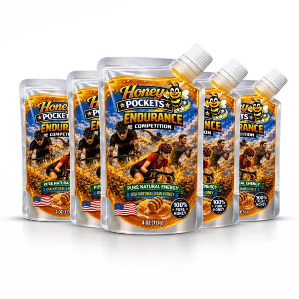 Honey B Pockets Raw Honey: Endurance – Adventure 5 Pack