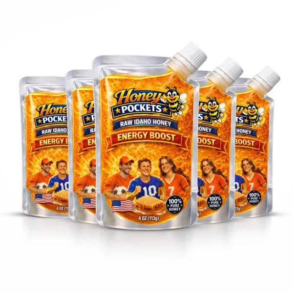 Honey B Pockets Raw Honey: Energy Boost – Adventure 5 Pack