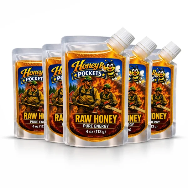 Honey B Pockets™ Raw Honey – Fire & Rescue Edition - 5 Pack